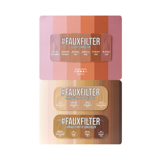 Faux Filter Concealer And Color Corrector Sample Card